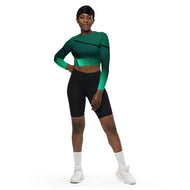 Recycled long-sleeve crop top