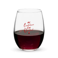 Stemless wine glass