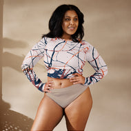 Recycled long-sleeve crop top