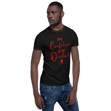 Load image into Gallery viewer, My Confidence Is On Overload Short-Sleeve Unisex Tee (WHITE)