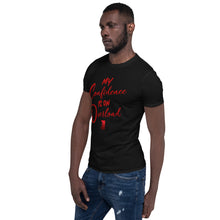 Load image into Gallery viewer, My Confidence Is On Overload Short-Sleeve Unisex Tee (WHITE)