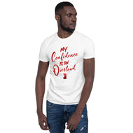My Confidence Is On Overload Short-Sleeve Unisex Tee (WHITE)